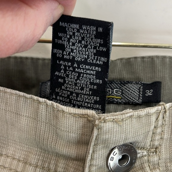 BC Clothing Men's Cargo Shorts Tan Plaid Pockets Cotton Size 32 - Picture 8 of 10